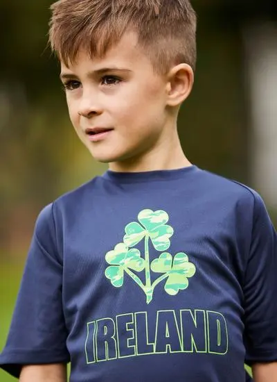 Kids Lansdowne Triple Shamrock Ireland Performance T-Shirt 